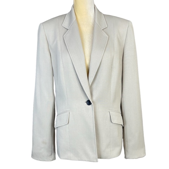 Evan Picone Jackets & Blazers - Vintage Evan Picone Blazer Sz 14 One Button Front Beige color